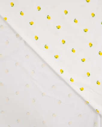 Tissu Jersey Imprimé Lemon Ecru - Mercerine