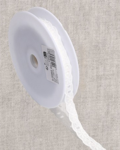 Ruban Broderie Entre Deux Blanc 17mm - Mercerine
