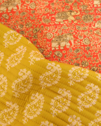 Tissu Matelassé Indien Jaipur Terre du Soleil - Mercerine