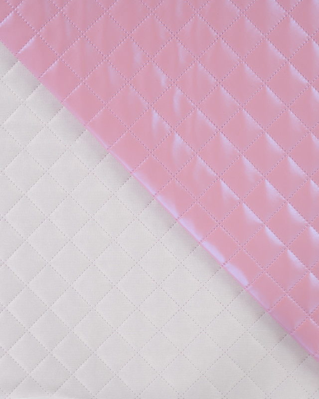 Tissu Marelassé Léger Simili Cuir Rose - Mercerine