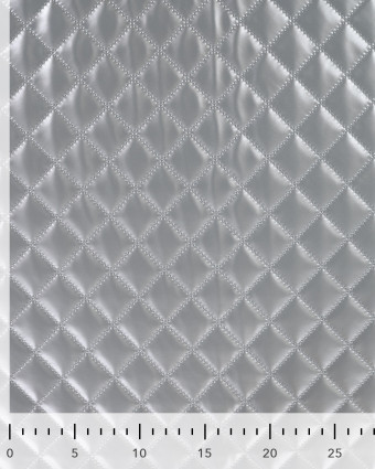 Tissu Marelassé Léger Simili Cuir Argent - Mercerine
