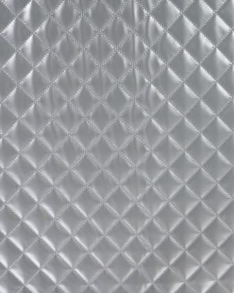 Tissu Marelassé Léger Simili Cuir Argent - Mercerine