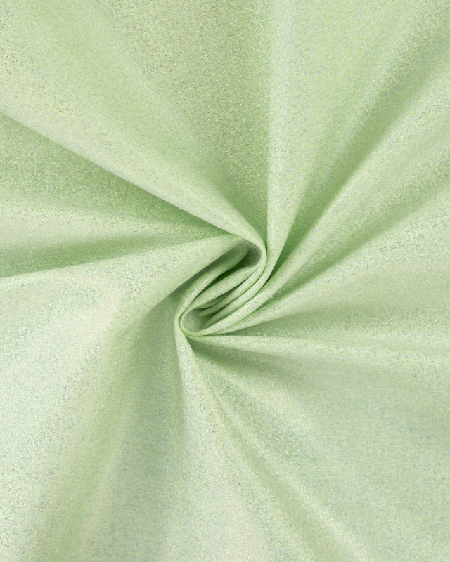Tissu Jean Stretch Double Face Pop Pailleté Vert - Mercerine
