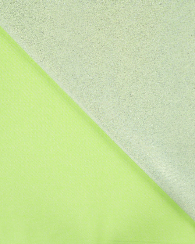 Tissu Jean Stretch Double Face Pop Pailleté Vert - Mercerine