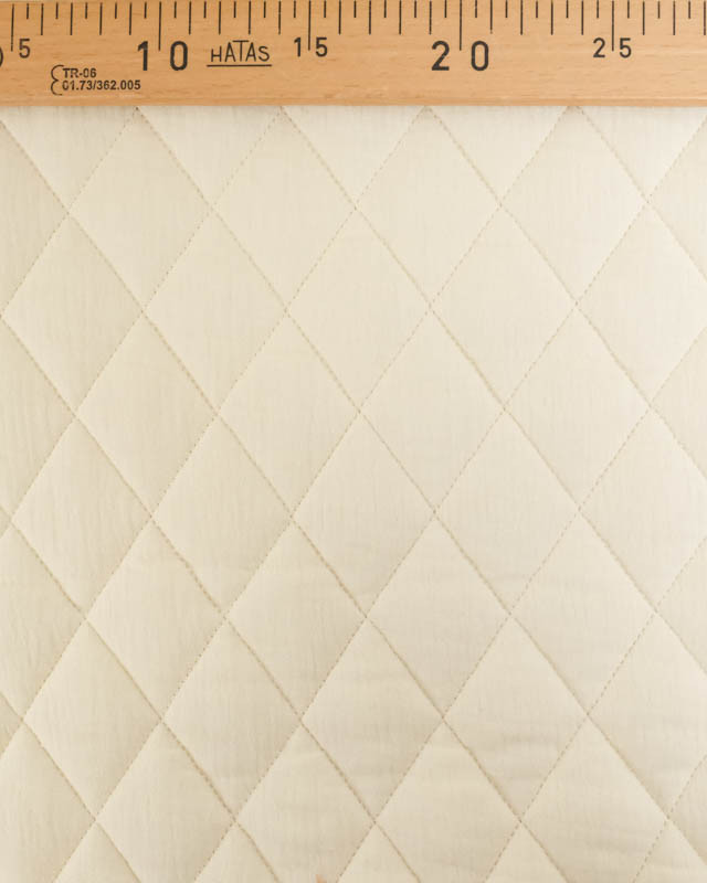 Tissu Double Gaze Matelassé Uni Écru Naturel Gaby - Mercerine