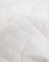 Tissu Double Gaze Matelassé Uni Blanc Gaby