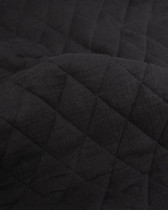 Tissu Double Gaze Matelassé Uni Noir Gaby