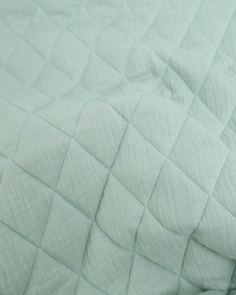 Tissu Double Gaze Matelassé Vert Tendre Gaby - Mercerine