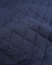 Tissu Double Gaze Matelassé Uni Navy Gaby