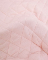 Tissu Double Gaze Matelassé Uni Rose Tendre Gaby