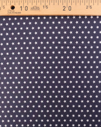 Popeline de Coton Étoiles Navy - Mercerine