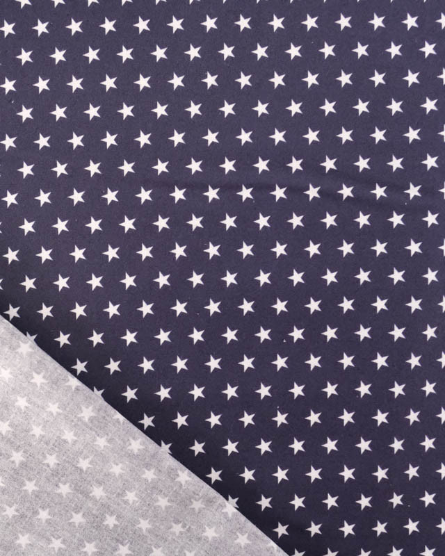 Popeline de Coton Étoiles Navy - Mercerine