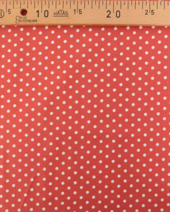Popeline de Coton à Pois Terracotta