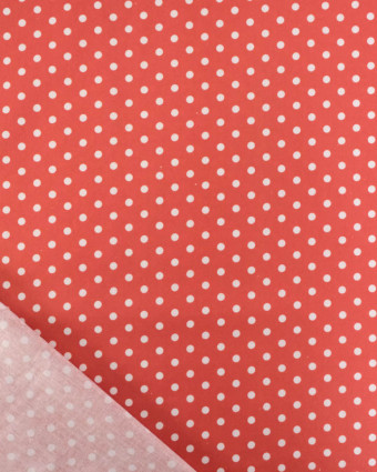 Popeline de Coton à Pois Terracotta