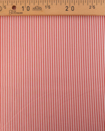 Popeline de Coton à Rayures Terracotta