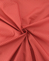 Popeline de Coton Mini Pois Terracotta