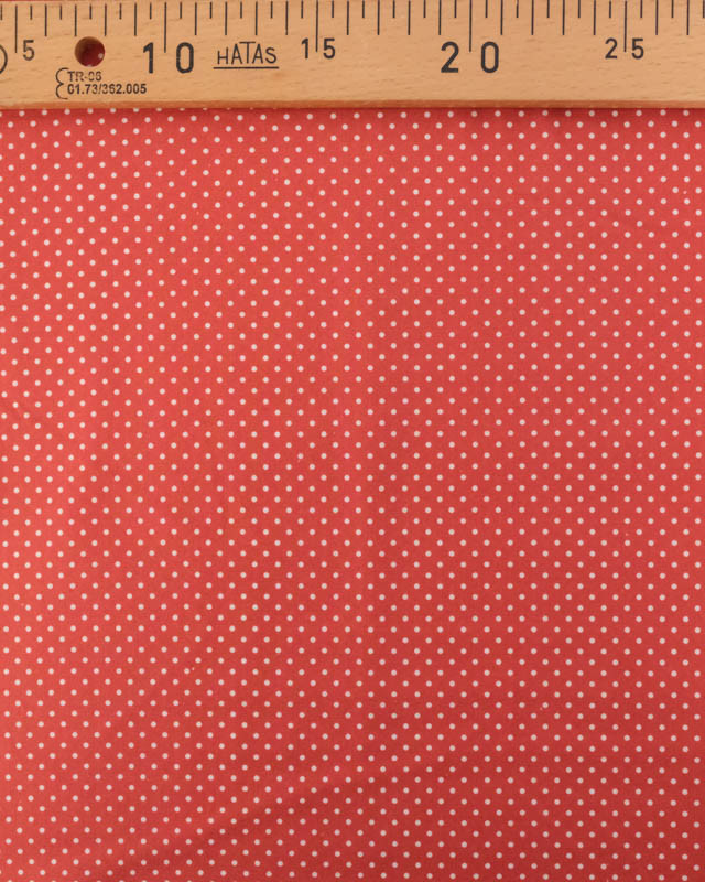 Popeline de Coton Mini Pois Terracotta