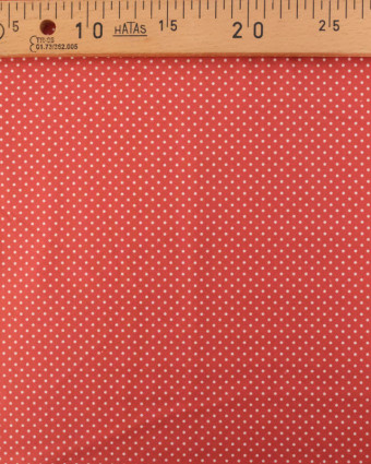 Popeline de Coton Mini Pois Terracotta