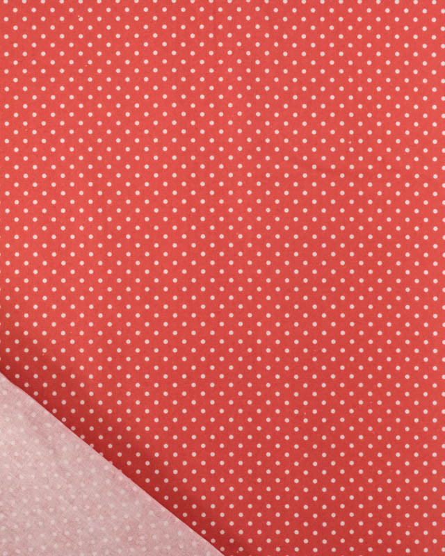 Popeline de Coton Mini Pois Terracotta