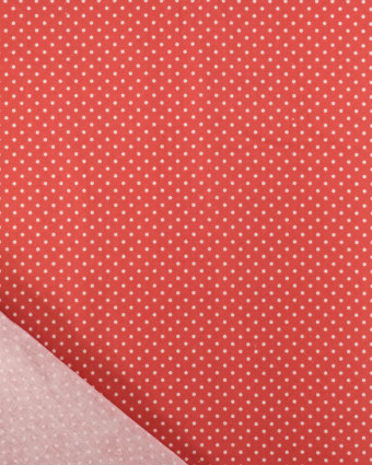 Popeline de Coton Mini Pois Terracotta