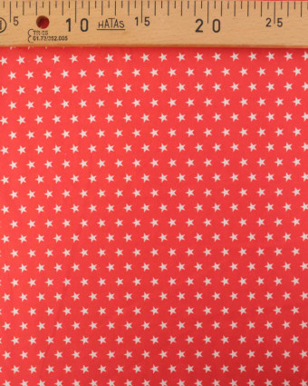 Popeline de Coton Etoiles Rouge - Mercerine