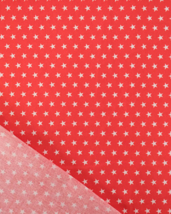 Popeline de Coton Etoiles Rouge - Mercerine