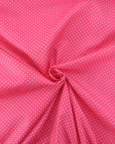 Popeline de Coton Mini Pois Fuchsia