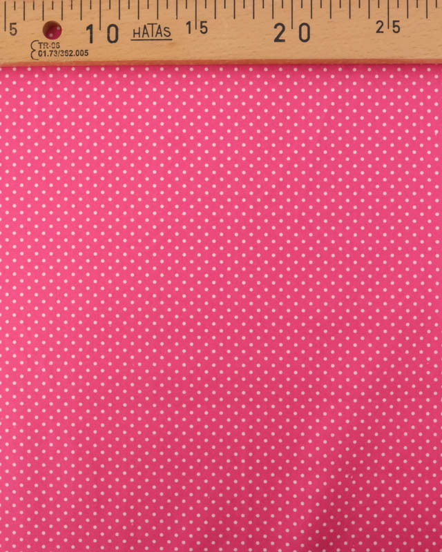 Popeline de Coton Mini Pois Fuchsia - Mercerine