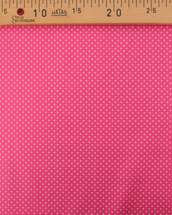Popeline de Coton Mini Pois Fuchsia - Mercerine