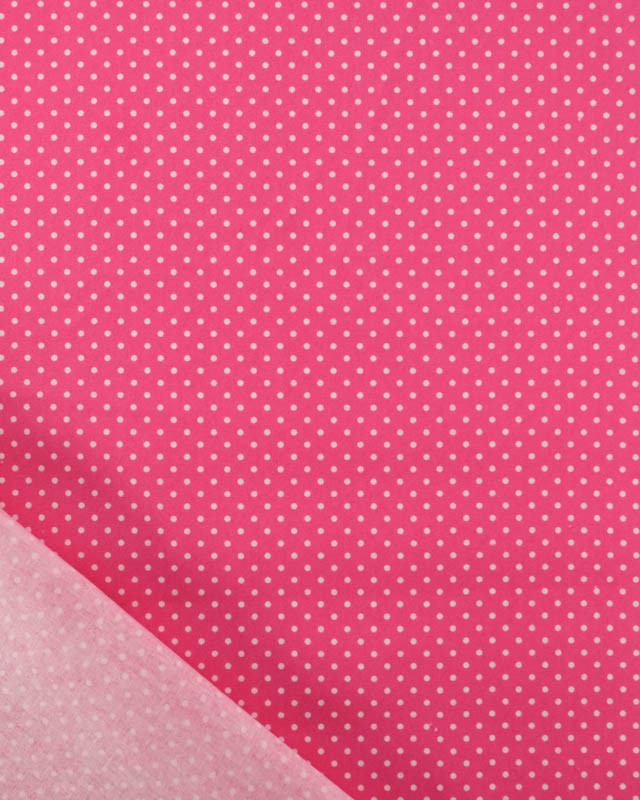 Popeline de Coton Mini Pois Fuchsia - Mercerine