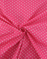 Popeline de Coton à Pois Fuchsia