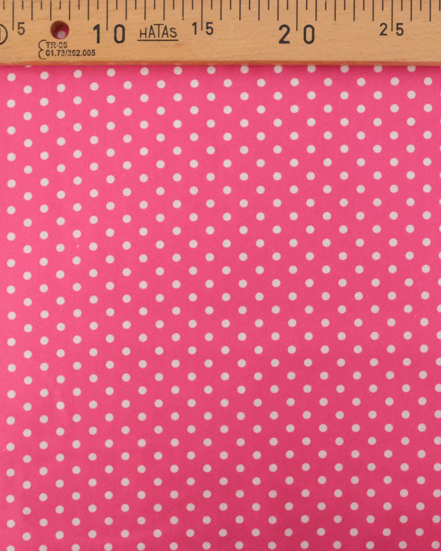 Popeline de Coton à Pois Fuchsia - Mercerine