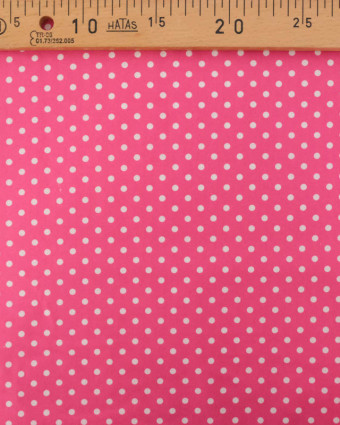 Popeline de Coton à Pois Fuchsia - Mercerine