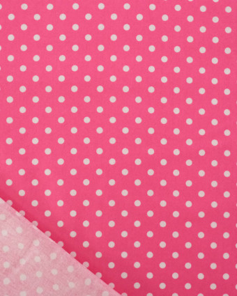 Popeline de Coton à Pois Fuchsia - Mercerine