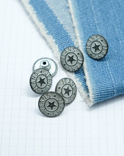 Bouton Jean Argent - Mercerine