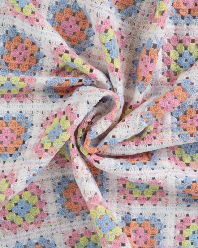 Tissu Crochet Coloré Summer - Mercerine