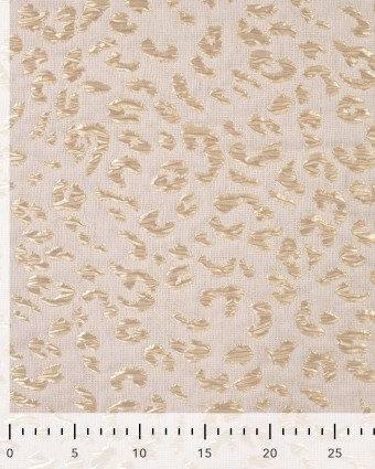 Tissu Jacquard Lin et Coton Recyclé Léopard Doré - Mercerine