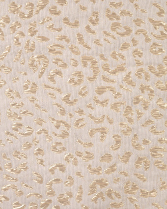 Tissu Jacquard Lin et Coton Recyclé Léopard Doré - Mercerine