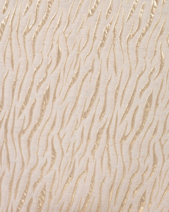 Tissu Jacquard Lin et Coton Recyclé Zèbre Doré - Mercerine