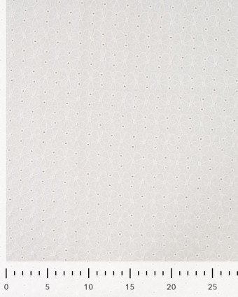Tissu Coton Brodé Fleuri Festonné Blanc - Mercerine