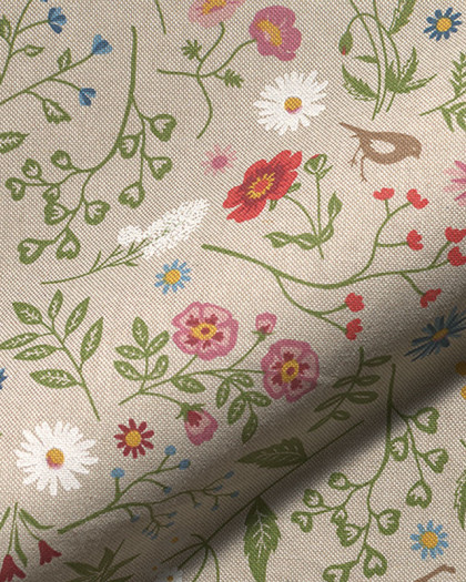 Tissu Effet Lin Prairie - Mercerine