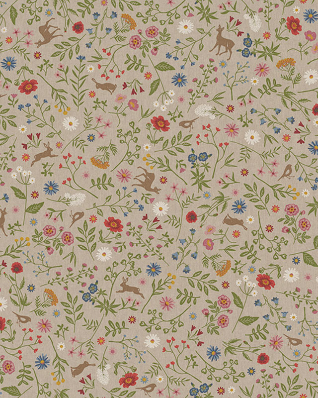 Tissu Effet Lin Prairie - Mercerine