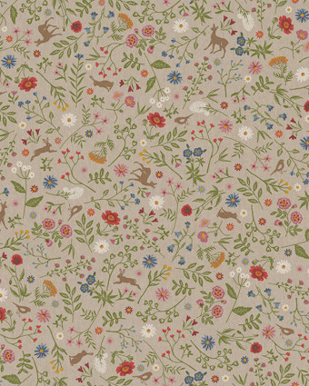 Tissu Effet Lin Prairie - Mercerine