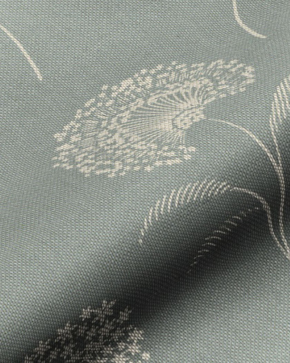 Tissu Effet Lin Eucalyptus Pissenlit - Mercerine