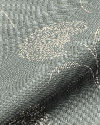 Tissu Effet Lin Eucalyptus Pissenlit - Mercerine