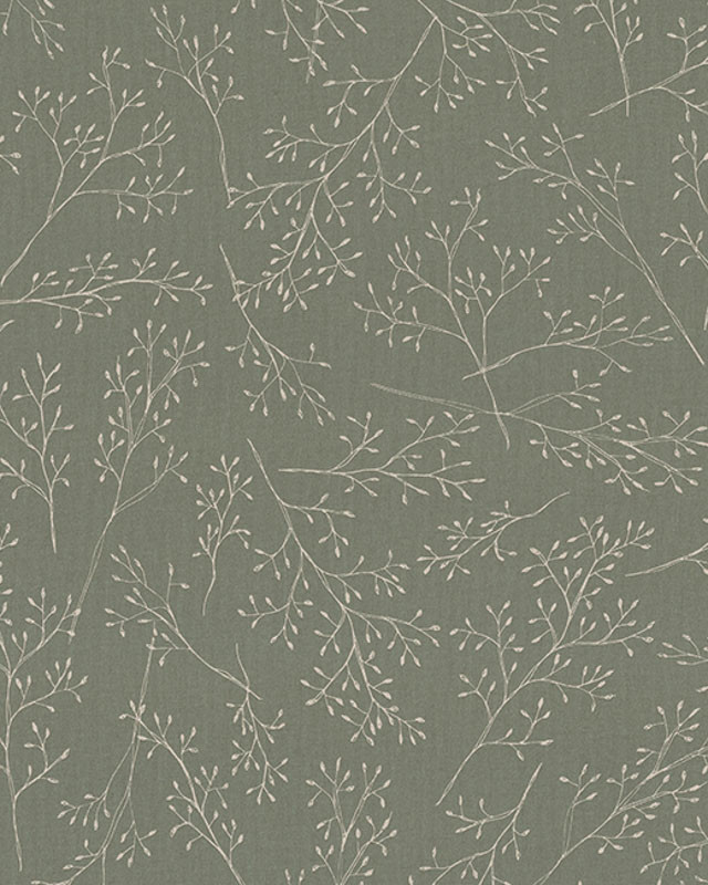 Tissu Effet Lin Vert Sauge Gypsophile - Mercerine