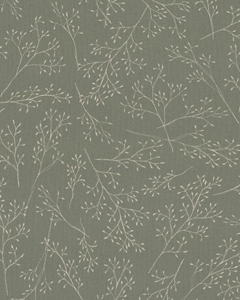 Tissu Effet Lin Vert Sauge Gypsophile - Mercerine