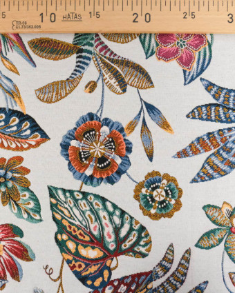 Tissu Jacquard Allover Neroli Blanc - Mercerine