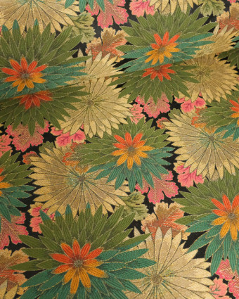 Tissu Jacquard Allover Matcha Kaki - Mercerine