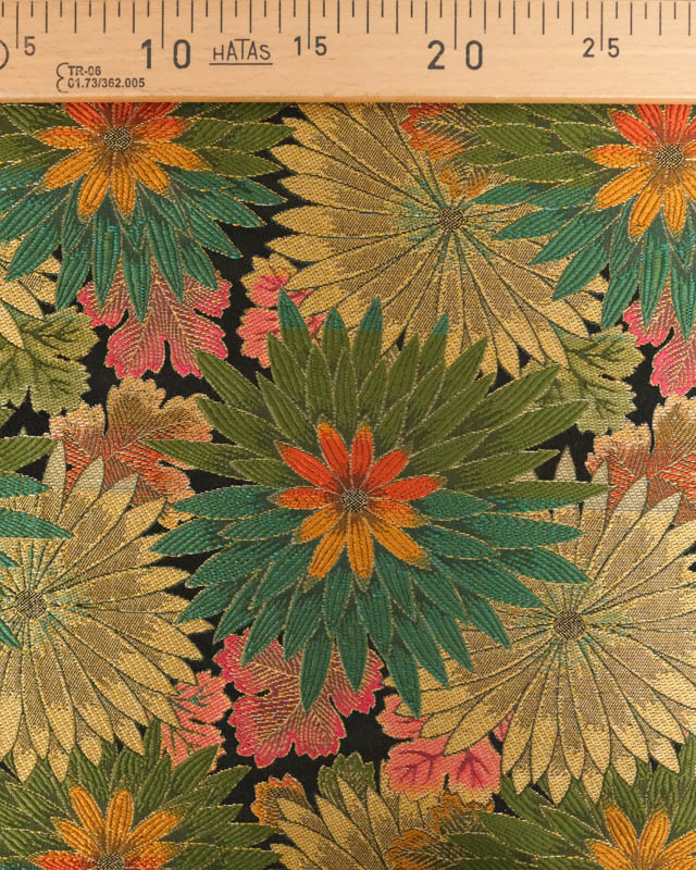 Tissu Jacquard Allover Matcha Kaki - Mercerine